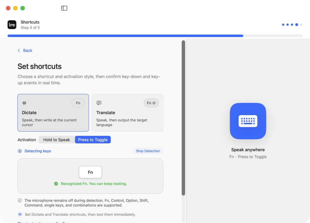 Lerro shortcut setup